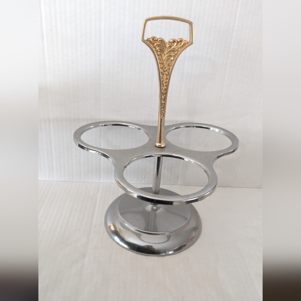 Vintage Kromex Condiment Relish Server Lazy Susan